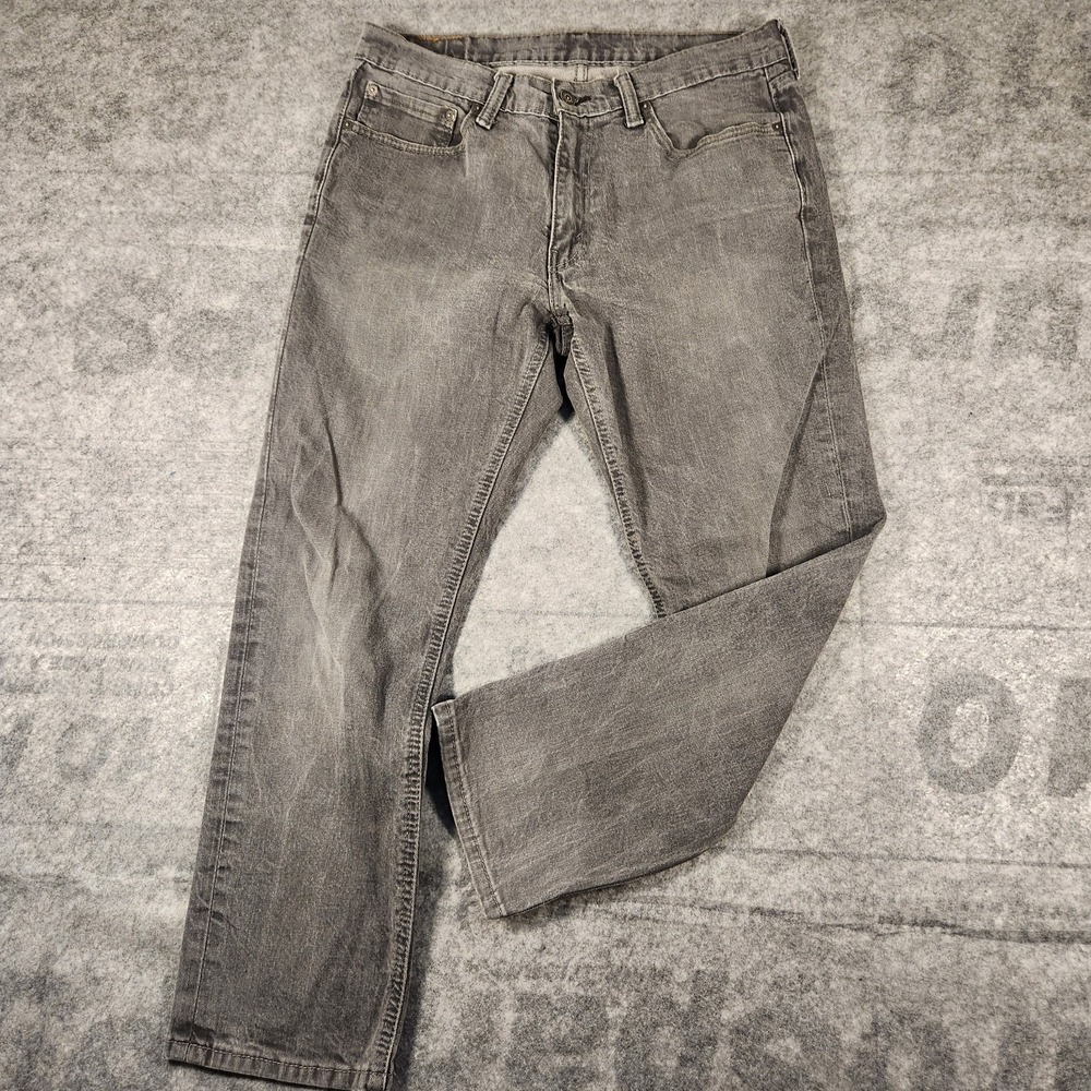 Levis‎ 541 Jeans Mens 34x27 gray Athletic Fit Stretch Denim Straight Leg